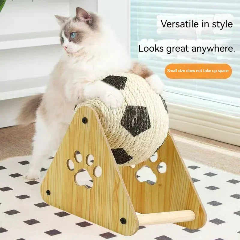 Mini Football Cat Exercise Training Toy Stand